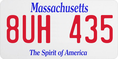 MA license plate 8UH435