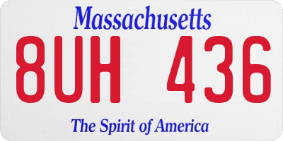 MA license plate 8UH436