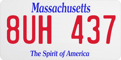MA license plate 8UH437