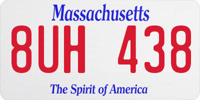 MA license plate 8UH438