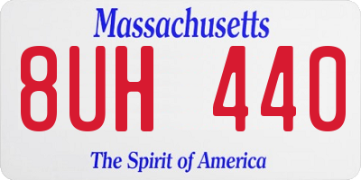 MA license plate 8UH440