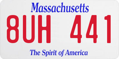 MA license plate 8UH441