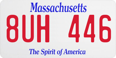 MA license plate 8UH446