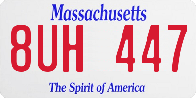 MA license plate 8UH447