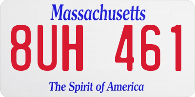 MA license plate 8UH461