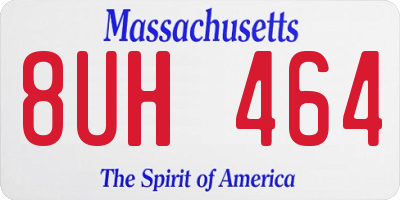 MA license plate 8UH464