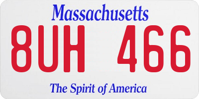 MA license plate 8UH466