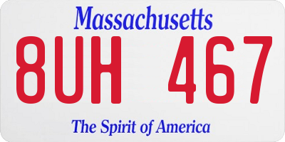 MA license plate 8UH467