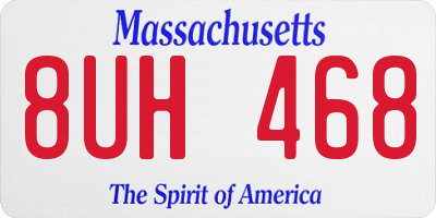 MA license plate 8UH468
