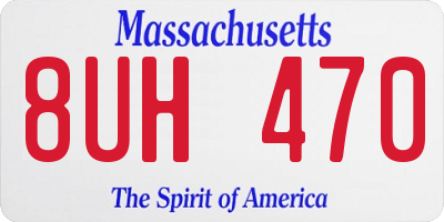 MA license plate 8UH470