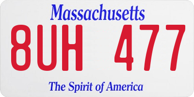 MA license plate 8UH477