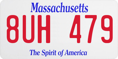 MA license plate 8UH479