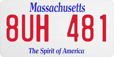 MA license plate 8UH481