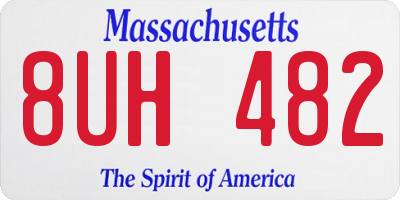 MA license plate 8UH482
