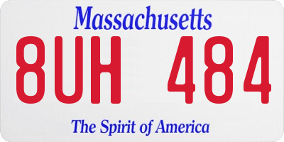 MA license plate 8UH484