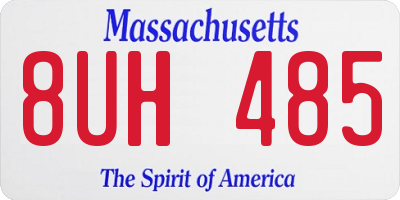 MA license plate 8UH485