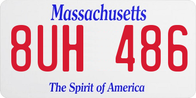 MA license plate 8UH486