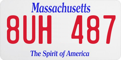 MA license plate 8UH487