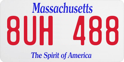 MA license plate 8UH488