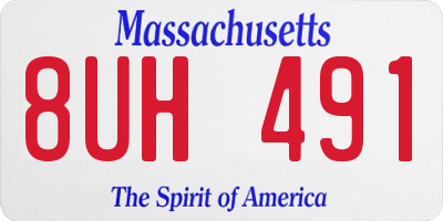 MA license plate 8UH491