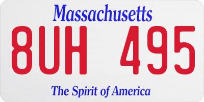 MA license plate 8UH495