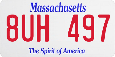 MA license plate 8UH497
