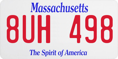 MA license plate 8UH498