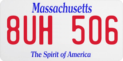 MA license plate 8UH506