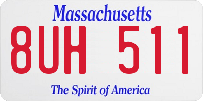 MA license plate 8UH511
