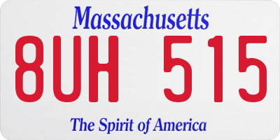 MA license plate 8UH515