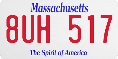 MA license plate 8UH517