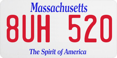 MA license plate 8UH520