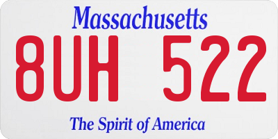 MA license plate 8UH522