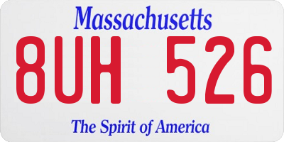 MA license plate 8UH526