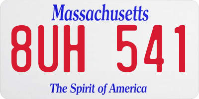 MA license plate 8UH541