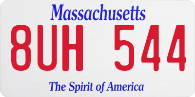 MA license plate 8UH544