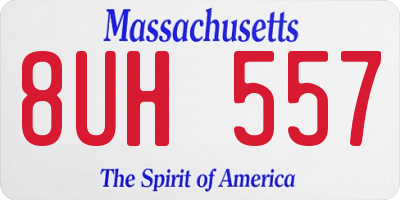 MA license plate 8UH557