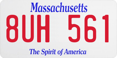MA license plate 8UH561
