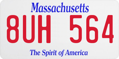 MA license plate 8UH564