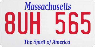 MA license plate 8UH565