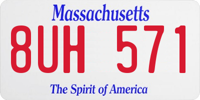 MA license plate 8UH571