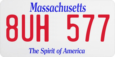 MA license plate 8UH577
