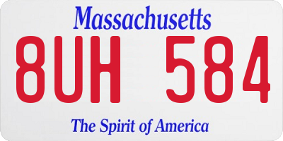 MA license plate 8UH584
