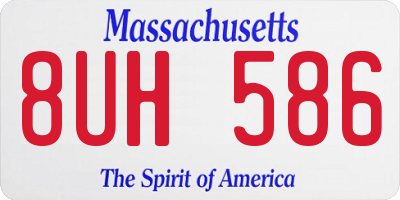 MA license plate 8UH586