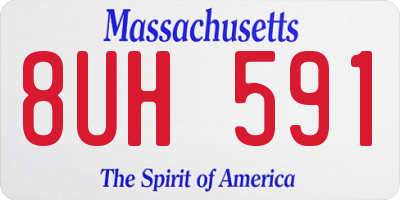 MA license plate 8UH591