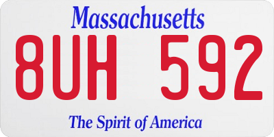 MA license plate 8UH592