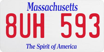 MA license plate 8UH593