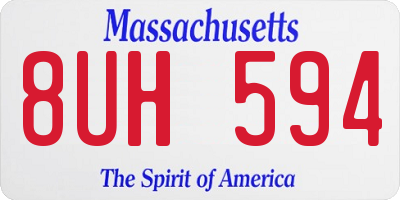 MA license plate 8UH594