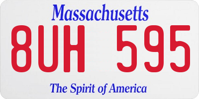MA license plate 8UH595