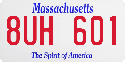 MA license plate 8UH601